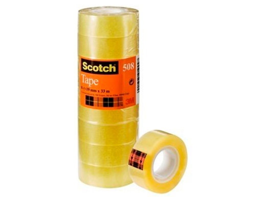 Cinta adhesiva Scotch acordeon 33 mt x 19 mm pack de 8 FT510097270, imagen 4 mini