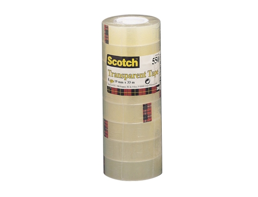 Cinta adhesiva Scotch acordeon 550 33 mt x 19 mm pack de XA004839404, imagen 2 mini