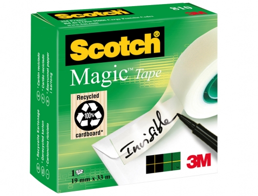Cinta adhesiva Scotch -magic invisible 33 mt x 19 mm 70005241826, imagen 2 mini