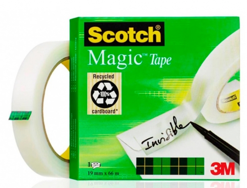 Cinta adhesiva Scotch magic invisible 66 mt x 19 mm 810 1966, imagen 2 mini