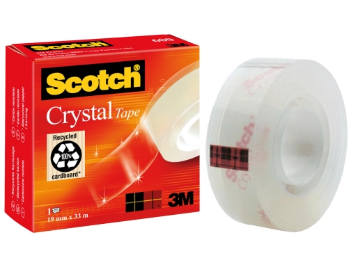 Cinta adhesiva Scotch supertransparente 33 mt x 19 mm 600 1933ci 70005242493, imagen 2 mini