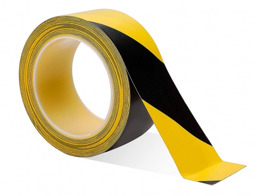 Cinta adhesiva Tesa de seguridad amarilla y negra polipropileno 66 mt x 58133-00000-00, imagen 3 mini