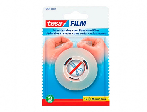 Cinta adhesiva Tesa film sin tijeras 25 mt x 19 mm 57520-00000-03, imagen 2 mini