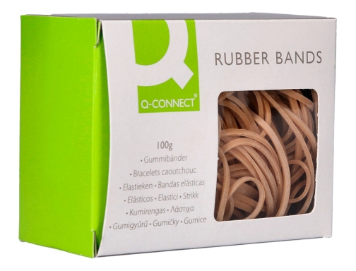 Gomillas elasticas Qconnect 100 gr 100x3 mm numero 34 KF10667, imagen 4 mini