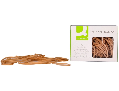 Gomillas elasticas Qconnect 100 gr 100x3 mm numero 34 KF10667, imagen 5 mini
