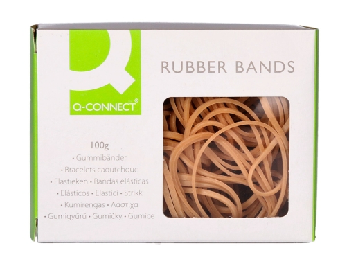 Gomillas elasticas Qconnect 100 gr numero 6 60 x 2 mm KF14694, imagen 3 mini