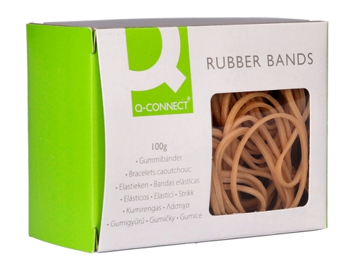 Gomillas elasticas Qconnect 100 gr numero 6 60 x 2 mm KF14694, imagen 4 mini