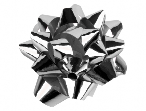 Lazos Liderpapel fantasia medianos color plata metalizado 10358, imagen 2 mini