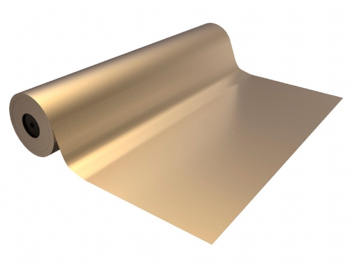 Papel de regalo Basika metalizado oro bobina ancho 62 cm longitud 80 01101103, imagen 2 mini