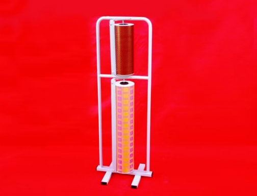 Portarrollo metal de suelo vertical corta papel para bobinas de 64-32 cm Blanca MOD M-1, imagen 2 mini