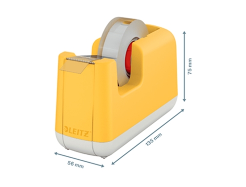 Portarrollo sobremesa Leitz cosy plastico para cintas 33 mt color amarillo 53670019, imagen 3 mini