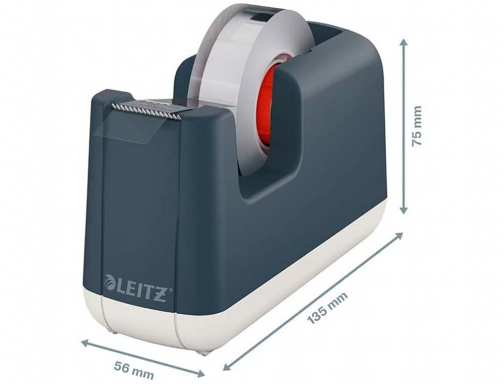 Portarrollo sobremesa Leitz cosy plastico para cintas 33 mt color gris 53670089, imagen 3 mini