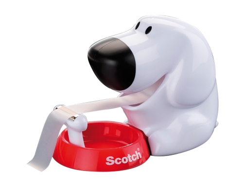 Portarrollo sobremesa Scotch doggy 8,9 mt x 19 mm incluye rollo de C31 DOG, imagen 2 mini