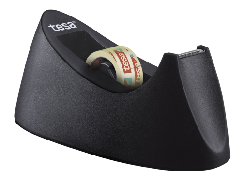 Portarrollo sobremesa Tesa plastico easy cut curve negro para cinta de 33 53917-00000-00, imagen 3 mini