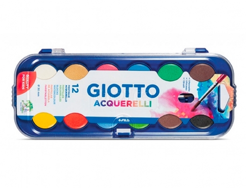 Acuarela Giotto 12 colores con pincel estuche de plastico F351200 , surtidos, imagen 2 mini