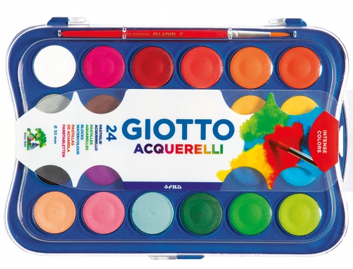 Acuarela Giotto 24 colores con pincel estuche de plastico F352400 , surtidos, imagen 2 mini