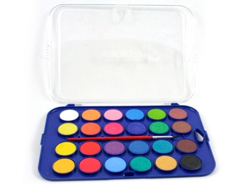 Acuarela Giotto 24 colores con pincel estuche de plastico F352400 , surtidos, imagen 5 mini