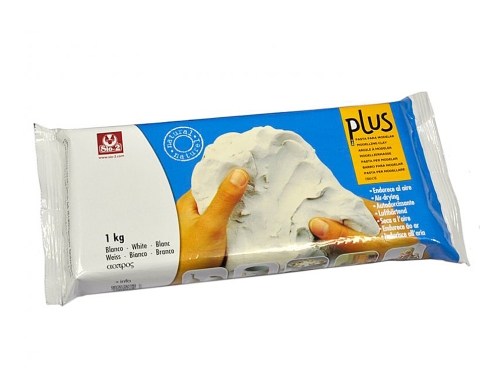 Arcilla Sio-2 plus blanca endurece al aire paquete de 1 kg 202300100000 , blanco, imagen 2 mini