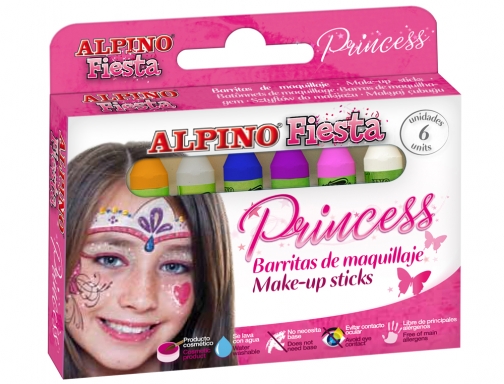 Barra maquillaje Alpino estuche de maquillaje princess 6 colores DL000112 , surtidos, imagen 2 mini