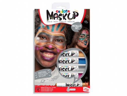 Barra de maquillaje Carioca mask up metallic caja de 6 colores surtidos 43155, imagen 2 mini
