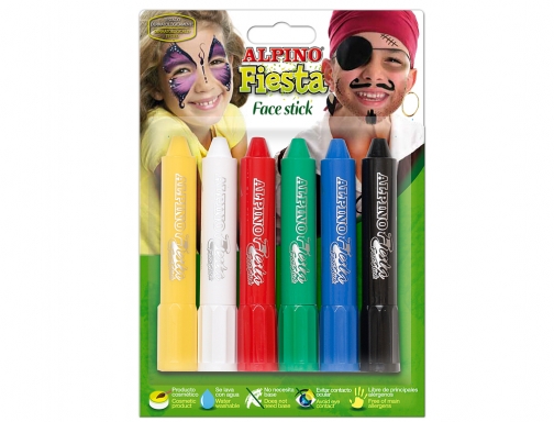 Barra maquillaje face stick 6 colores surtidos Alpino DL000014, imagen 2 mini