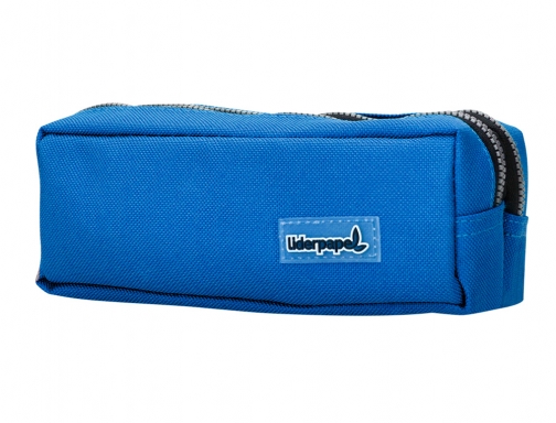 Bolso escolar Liderpapel portatodo rectangular 2 bolsillos azul 185x55x70 mm 162653, imagen 4 mini