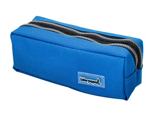 Bolso escolar Liderpapel portatodo rectangular 2 bolsillos azul 185x55x70 mm 162653, imagen 5 mini