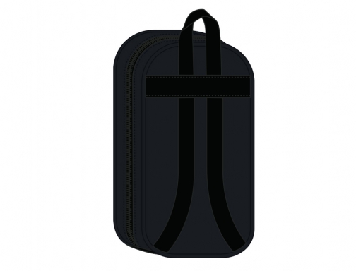 Bolso escolar portatodo Antartik forma de mochila con bolsillo y 4 departamentos TK51 , negro, imagen 2 mini