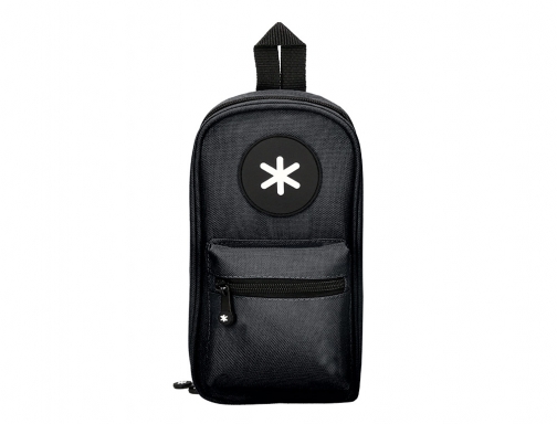 Bolso escolar portatodo Antartik forma de mochila con bolsillo y 4 departamentos TK51 , negro, imagen 3 mini