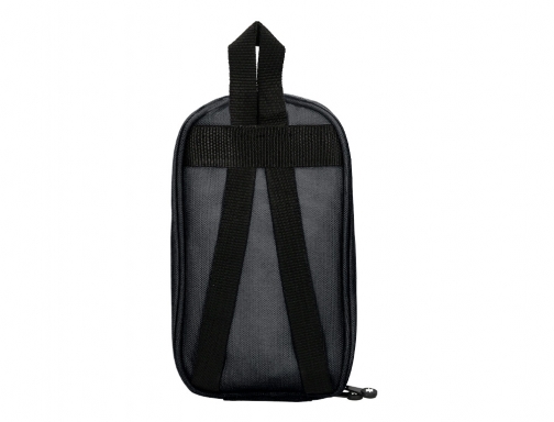 Bolso escolar portatodo Antartik forma de mochila con bolsillo y 4 departamentos TK51 , negro, imagen 4 mini
