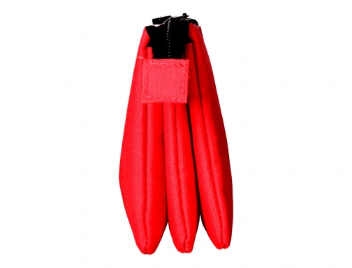 Bolso escolar portatodo Antartik triple cremallera color rojo 220x30x120 mm TK39, imagen 5 mini