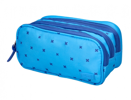 Bolso escolar portatodo Liderpapel 2 compartimentos diseo 2 azul 169413, imagen 5 mini