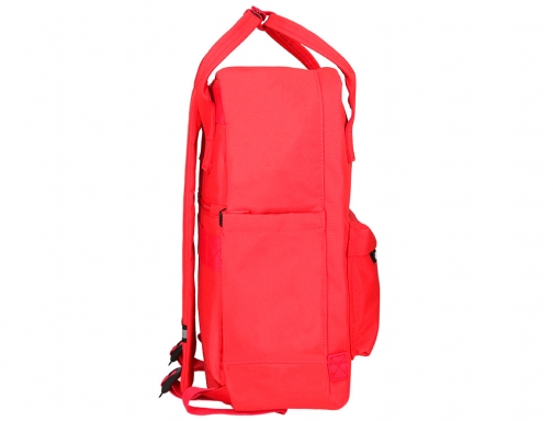 Cartera Antartik mochila 2 asas y bolsillos exteriores rojo 300x115x390 mm ME23, imagen 3 mini