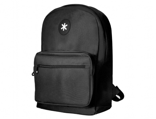 Cartera Antartik mochila con asa y bolsillo frontal concremallera color negro 320x140x430 TK19, imagen 2 mini