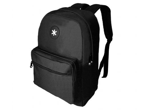 Cartera Antartik mochila con asa y bolsillo frontal concremallera color negro 320x140x430 TK19, imagen 5 mini