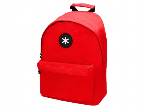 Cartera Antartik mochila con asa y bolsillos con cremallera color rojo 310x160x410 TK41, imagen 2 mini