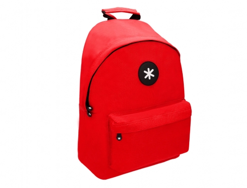 Cartera Antartik mochila con asa y bolsillos con cremallera color rojo 310x160x410 TK41, imagen 3 mini