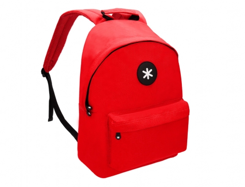 Cartera Antartik mochila con asa y bolsillos con cremallera color rojo 310x160x410 TK41, imagen 5 mini