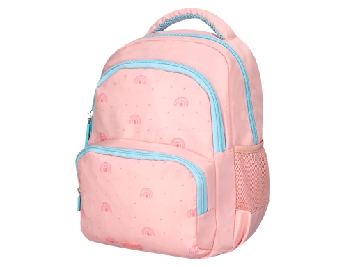 Cartera escolar Liderpapel moc hila multibolsillo infantil rainbows rosa 350x110x270 mm 169404, imagen 3 mini