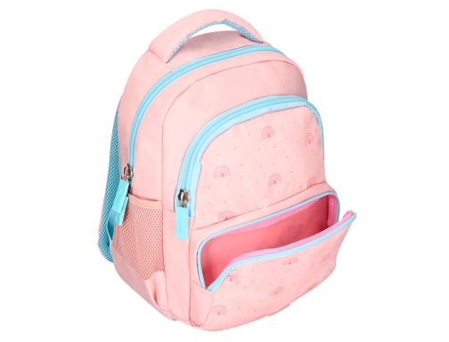 Cartera escolar Liderpapel moc hila multibolsillo infantil rainbows rosa 350x110x270 mm 169404, imagen 5 mini