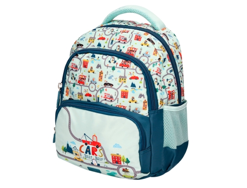 Cartera escolar Liderpapel moc hila multibolsillo infantil cars azul 350x110x270 mm 169407, imagen 3 mini