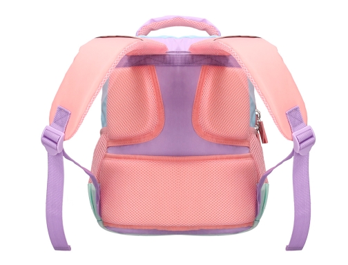 Cartera escolar Liderpapel moc hila multibolsillo infantil azul rosa morado 350x110x270 mm 169408, imagen 4 mini