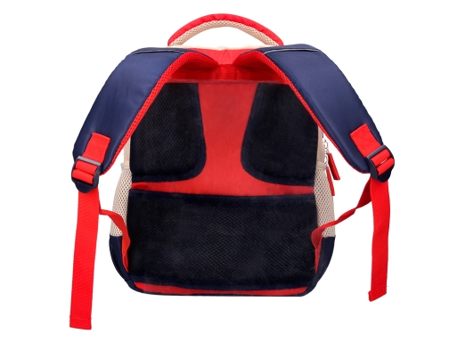 Cartera escolar Liderpapel moc hila multibolsillo infantil azul marino rojo beige 350x110x270 169409, imagen 4 mini