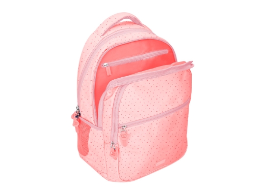 Cartera escolar Liderpapel moc hila multibolsillo diseo rosa 450x145x300 mm 169410, imagen 5 mini