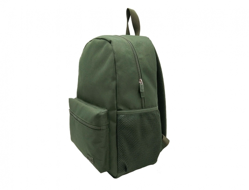 Cartera Liderpapel mochila bol sillo lateral elastico color verde militar 400x125x300 169455, imagen 3 mini