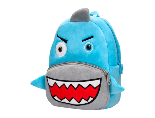 Cartera preescolar Liderpapel mochila infantil peluche tiburon 260x100x240 mm 169252, imagen 3 mini