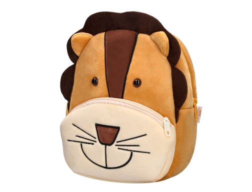 Cartera preescolar Liderpapel mochila infantil peluche leon 260x100x240 mm 169253, imagen 3 mini