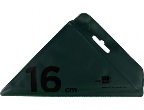 Escuadra Liderpapel 16 cm acrilico verde 43369, imagen 3 mini