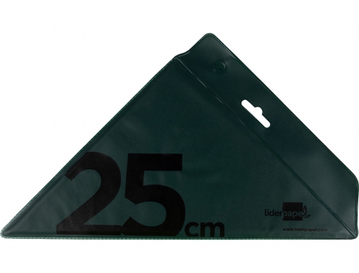 Escuadra Liderpapel 25 cm acrilico verde 43371, imagen 3 mini
