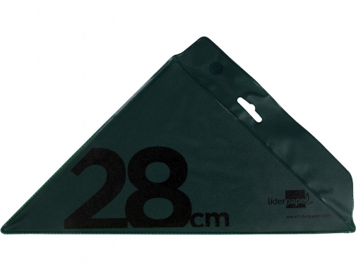 Escuadra Liderpapel 28 cm acrilico verde 43372, imagen 3 mini